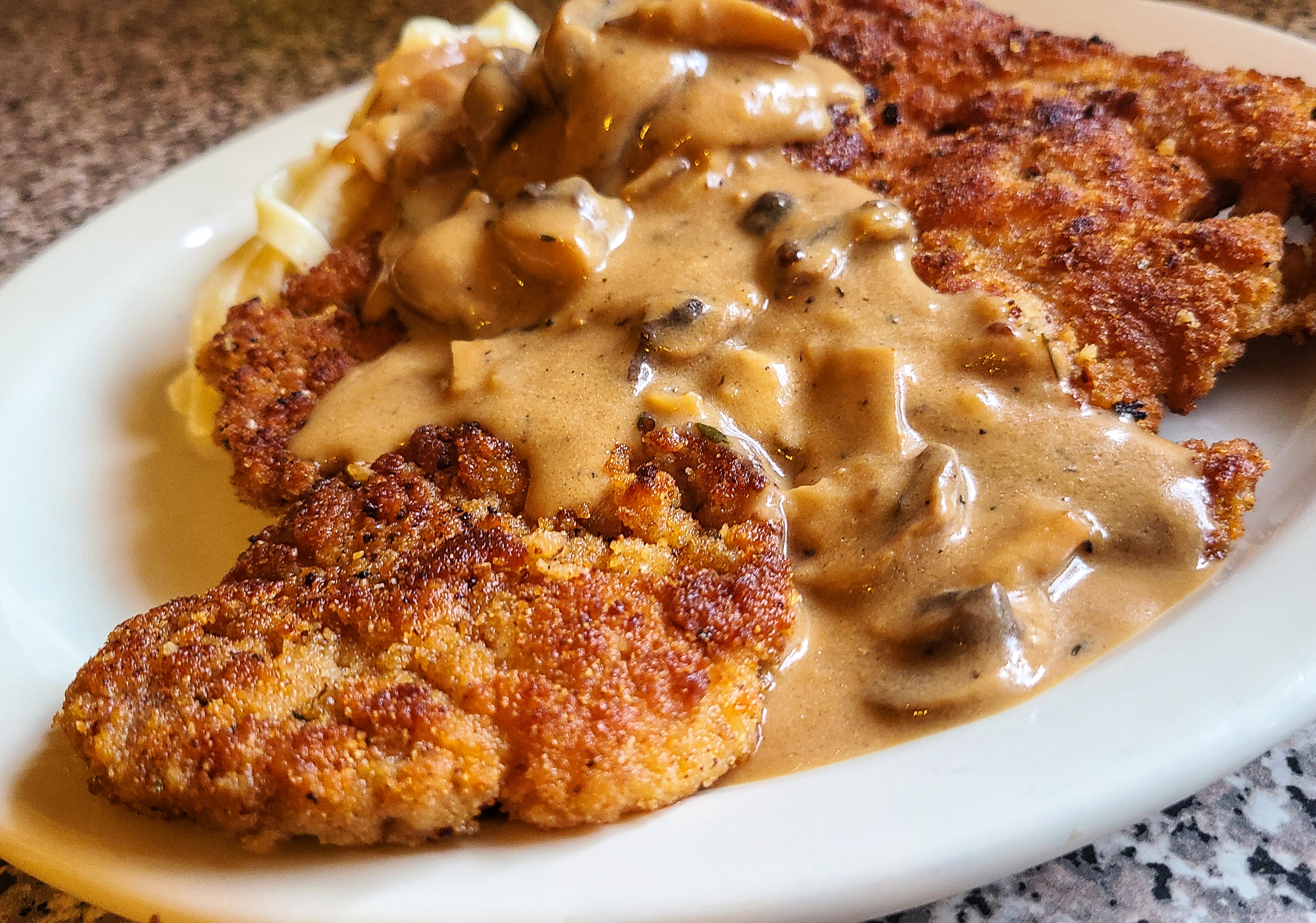 Pork Schnitzel With Mushroom Sauce Kalofagas Ca