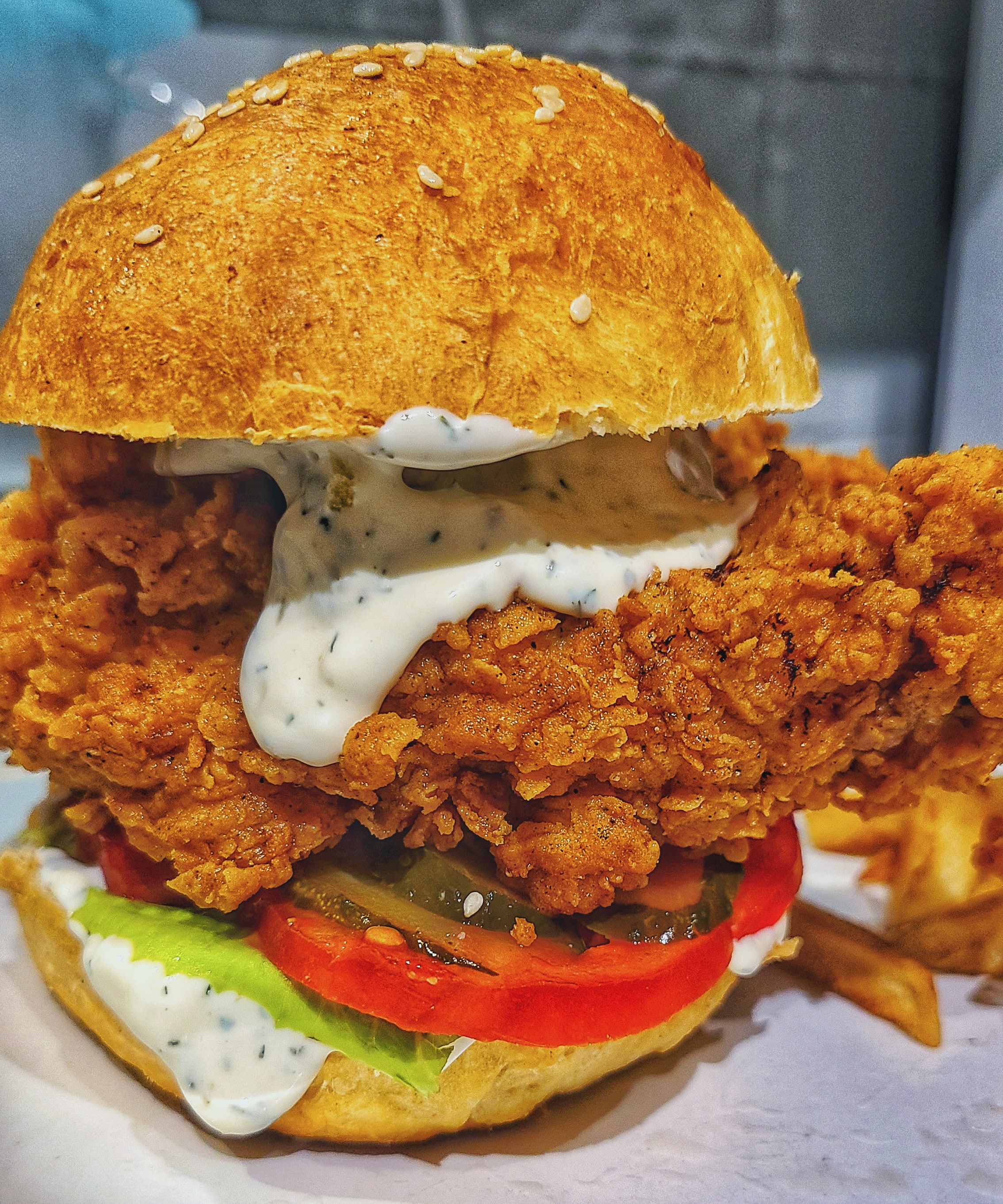 Fried Chicken Sandwiches With Ranch Dressing Kalofagas.ca