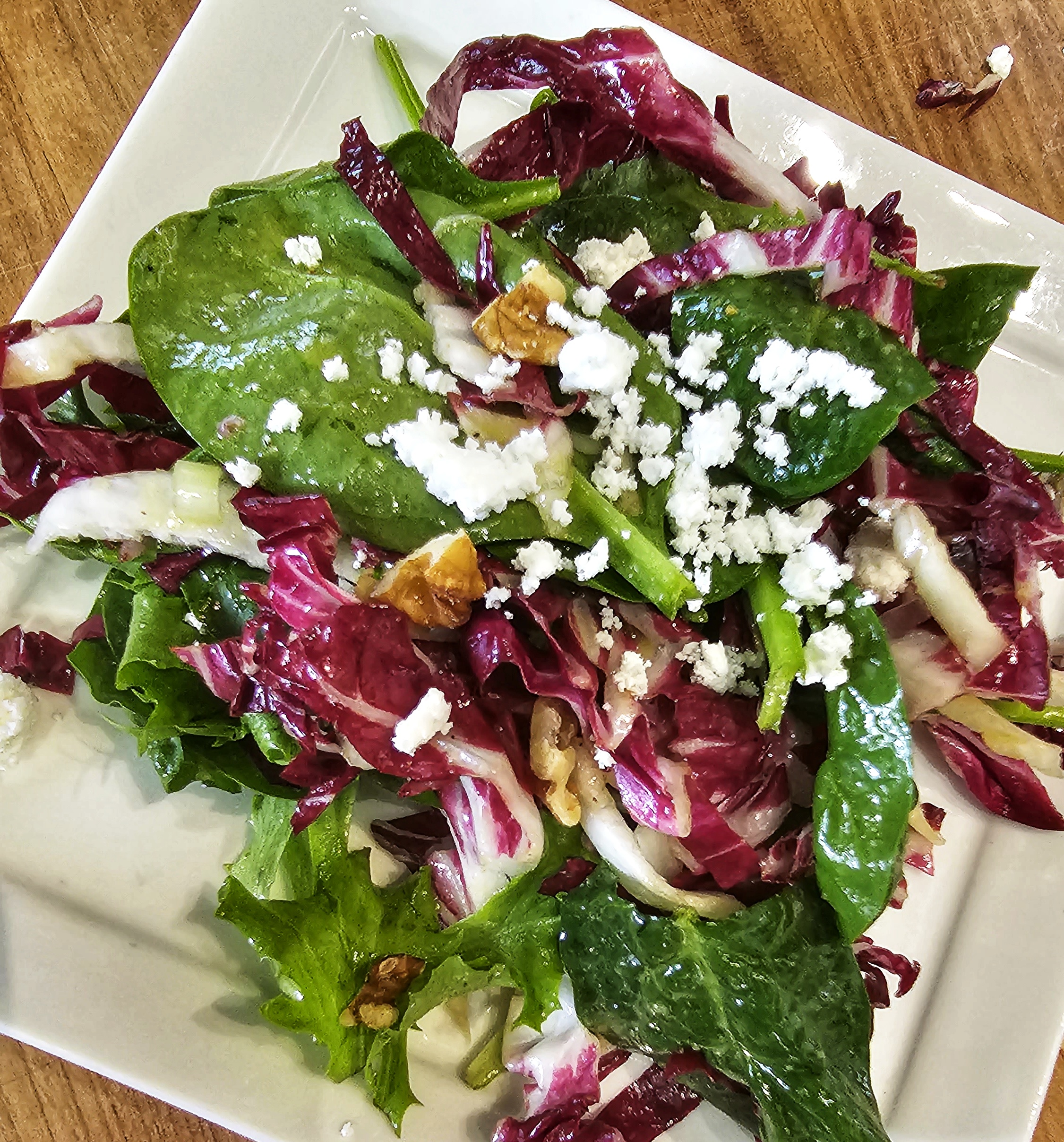 Spinach Salad with Radicchio & Feta Kalofagas.ca